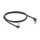 Delock RJ45 Netzwerkkabel Cat.6A S/FTP Slim 90° oben / unten gewinkelt 1 m schwarz