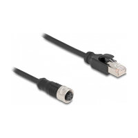 Delock M12 Adapterkabel D-kodiert 4 Pin Buchse zu RJ45...