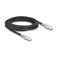 Delock RJ45 Netzwerkkabel Cat.6A S/FTP mit Secure Clips Set 3 m schwarz