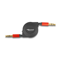 Delock Audio Aufrollkabel 3,5 mm 3 Pin Klinkenstecker zu Klinkenstecker 90 cm