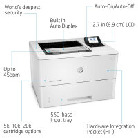 L HP LaserJet Enterprise M507dn S/W-Laserdrucker 43 S./Min. LAN Duplex