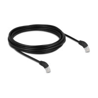 Delock RJ45 Netzwerkkabel Cat.6A S/FTP 45° nach unten gewinkelt 5 m schwarz