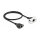 Delock Netzwerk Verlängerungskabel für Easy 45 Modul S/FTP RJ45 Buchse zu RJ45 Buchse Cat.6A 50 cm schwarz / weiß