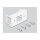Delock Netzwerk Verlängerungskabel für Easy 45 Modul S/FTP RJ45 Buchse zu RJ45 Buchse Cat.6A 50 cm schwarz / weiß