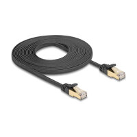 Delock RJ45 Flachband Netzwerkkabel mit Geflechtmantel...