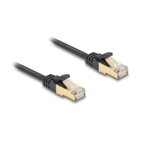 Delock RJ45 Flachband Netzwerkkabel mit Geflechtmantel...