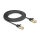 Delock RJ45 Flachband Netzwerkkabel mit Geflechtmantel Cat.6A U/FTP Stecker zu Stecker 3 m schwarz