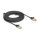 Delock RJ45 Flachband Netzwerkkabel mit Geflechtmantel Cat.6A U/FTP Stecker zu Stecker 7,5 m schwarz