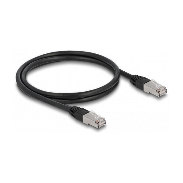 Delock RJ45 Netzwerkkabel Cat.6A S/FTP PE Outdoor 1 m schwarz