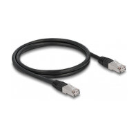Delock RJ45 Netzwerkkabel Cat.6A S/FTP PE Outdoor 1 m schwarz