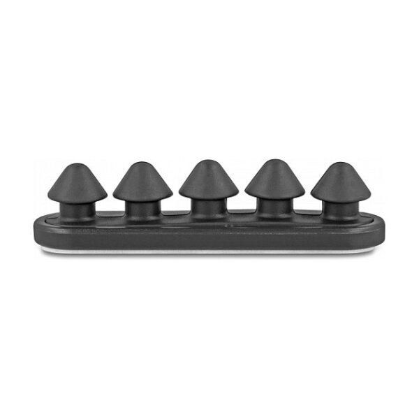 Delock Kabelhalter mit 5 Durchführungen selbstklebend schwarz Set 2 Stück