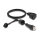 Delock Netzwerkkabel RJ45 Stecker zu RJ45 Stecker Cat.6 STP mit Verschlusskappe Outdoor IP68 staub- und wasserdicht schwarz 1 m