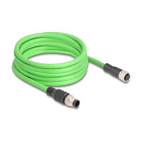 Delock M12 Kabel A-kodiert 8 Pin Stecker zu Buchse PUR...