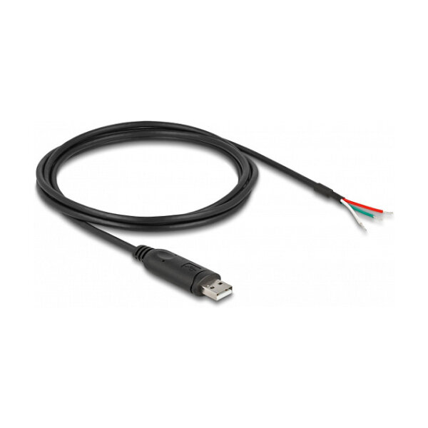 Delock Adapterkabel USB 2.0 Typ-A zu seriell RS-485 3 x offene Kabelenden 2 m