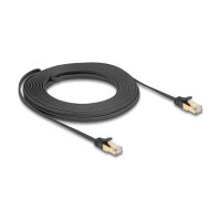 Delock RJ45 Flachband Netzwerkkabel mit Geflechtmantel...