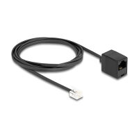 Delock Telefonkabel RJ11 Stecker zu RJ45 Buchse schwarz 2 m