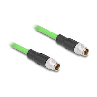 Delock M12 Kabel X-kodiert 8 Pin Stecker zu Stecker PUR (TPU) 2 m