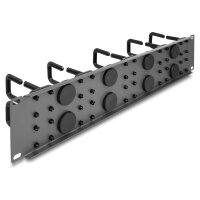 Delock 19? Kabelmanagement Rangierpanel mit 8 Gummi...