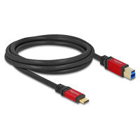 Delock USB 5 Gbps Kabel USB Type-C™ Stecker zu USB Typ-B Stecker 2 m rot Metall