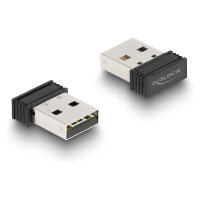 Delock 2 in 1 USB Typ-A Nummernblock mit Taschenrechner Funktion 2,4 GHz kabellos schwarz