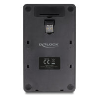Delock 2 in 1 USB Typ-A Nummernblock mit Taschenrechner Funktion 2,4 GHz kabellos schwarz