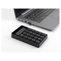 Delock 2 in 1 USB Typ-A Nummernblock mit Taschenrechner Funktion 2,4 GHz kabellos schwarz