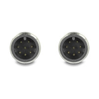Delock M12 Kabel A-kodiert 8 Pin Stecker zu Stecker PVC 2 m