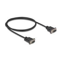 Delock RS-232 Kabel Seriell D-Sub9 Stecker zu Stecker mit schmalem Steckergehäuse 1 m
