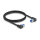 Delock RJ45 Netzwerkkabel Cat.6A S/FTP rechts / links gewinkelt 1 m schwarz