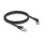 Delock RJ45 Netzwerkkabel Cat.6A S/FTP Stecker 45° nach rechts gewinkelt zu Stecker gerade 1 m schwarz