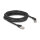 Delock RJ45 Netzwerkkabel Cat.6A S/FTP Stecker 45° nach rechts gewinkelt zu Stecker gerade 5 m schwarz