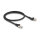 Delock RJ45 Netzwerkkabel Cat.8.1 S/FTP Stecker 45° nach links gewinkelt zu Stecker gerade bis 40 Gbps 0,5 m schwarz