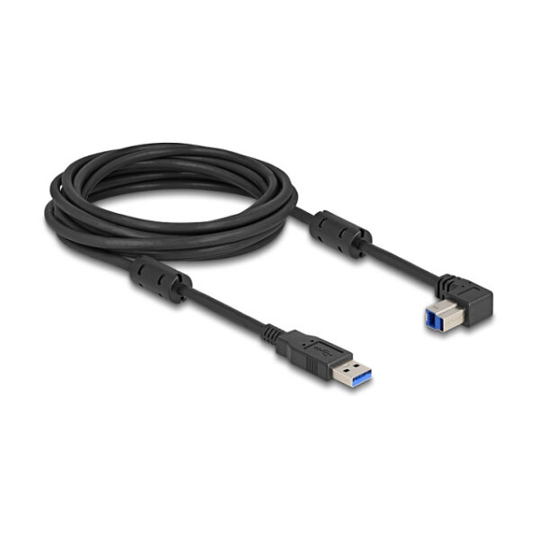 Delock USB 5 Gbps Kabel Typ-A Stecker zu Typ-B Stecker 90° unten gewinkelt 5 m
