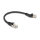 Delock RJ45 Netzwerkkabel Cat.6A S/FTP Stecker 45° nach links gewinkelt zu Stecker gerade 0,25 m schwarz