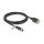 Delock M12 Kabel X-kodiert 8 Pin Buchse zu RJ45 Buchse zum Einbau Cat.6A S/FTP 3 m schwarz