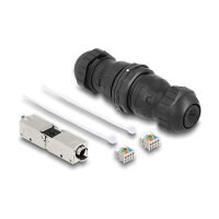 Delock Kabelverbinder LSA zu LSA Cat.6A IP68 staub- und wasserdicht schwarz