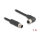 Delock M12 Kabel L-kodiert 4 Pin Stecker gerade zu Buchse rechts gewinkelt PUR schleppkettentauglich 1 m schwarz
