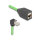 Delock RJ45 Netzwerk Verlängerungskabel Cat.6A Stecker unten gewinkelt zu Buchse SF/UTP schleppkettentauglich PUR (TPU) 5 m grün