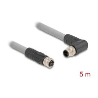 Delock M12 Kabel L-kodiert 5 Pin Stecker rechts gewinkelt...