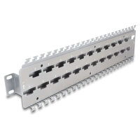 Delock 19? Kabelabfangschiene für Netzwerkkabelverbinder mit LSA Anschluss 24 Port Metall