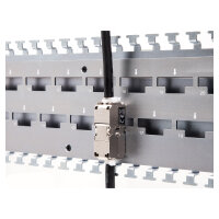 Delock 19? Kabelabfangschiene für Netzwerkkabelverbinder mit LSA Anschluss 24 Port Metall