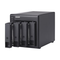 4-Bay QNAP TR-004 - 2.5/3.5 Zoll - Serial ATA II - 0,1,5,10,JBOD - 3.2 Gen 1 (3.1 Gen 1) - USB Typ-C Gehäuse