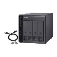 4-Bay QNAP TR-004 - 2.5/3.5 Zoll - Serial ATA II - 0,1,5,10,JBOD - 3.2 Gen 1 (3.1 Gen 1) - USB Typ-C Gehäuse