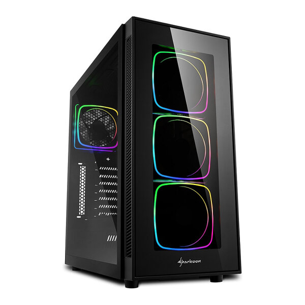 MIDI Sharkoon TG6 RGB. Glasfenster. Lüfter LED RGB
