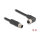 Delock M12 Kabel L-kodiert 4 Pin Stecker gerade zu Buchse rechts gewinkelt PUR schleppkettentauglich 5 m schwarz