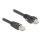 Delock Kabel RJ45 Stecker zu RJ45 Stecker mit Schraubenabstand 20 mm für GigE Kamera Cat.6A S/FTP 1 m schwarz