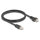 Delock Kabel RJ45 Stecker zu RJ45 Stecker mit Schraubenabstand 20 mm für GigE Kamera Cat.6A S/FTP 1 m schwarz