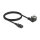 Delock Netzkabel PC Schutzkontaktstecker CEE 7/7 90° gewinkelt auf C13 Buchse, 1 m, 3 x 0,75 mm² schwarz