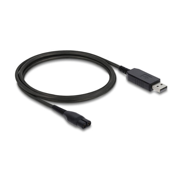Delock USB Ladekabel 4,3 V für Elektrorasierer kompatibel mit Philips OneBlade 360 Face + Body - Rasierer Ladegerät Ersatzkabel 1 m