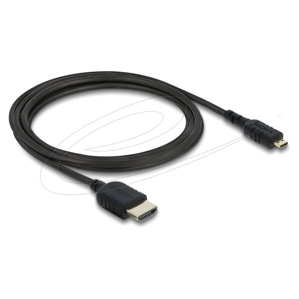 Delock Koaxiales High Speed HDMI Kabel HDMI Stecker zu Micro HDMI Stecker 8K 60 Hz 2 m